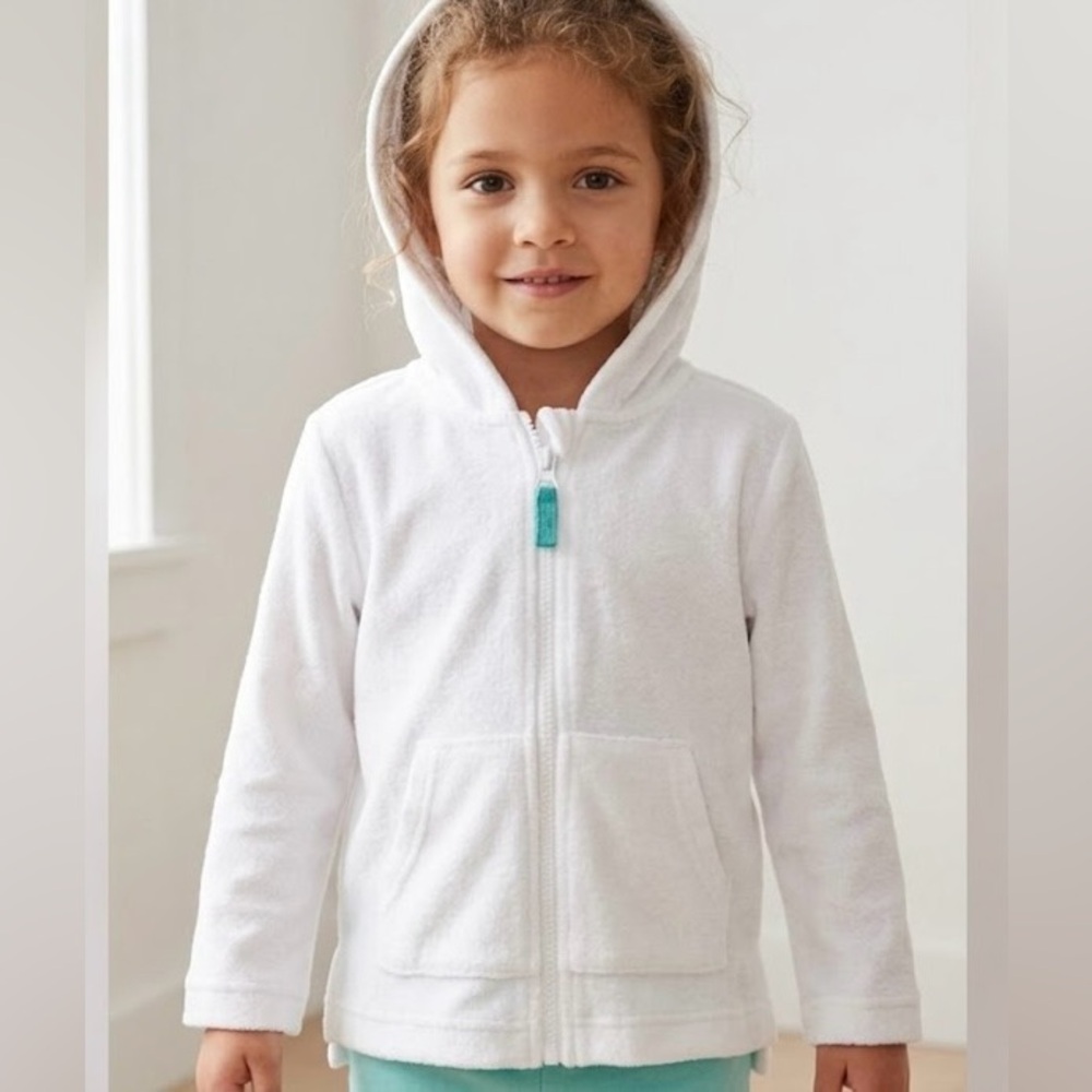 White Zip-Up Hoodie Cat & Jack XS/S